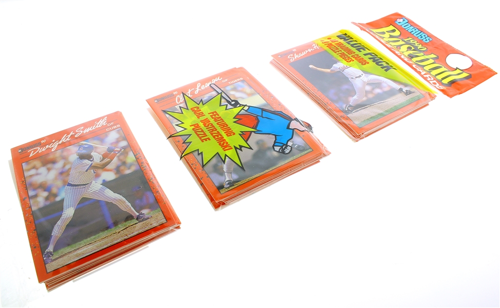 DONRUSS 1990 Baseball Puzzle And Cards, Value Pack 48 Cards, 9 Puzzle Pieces