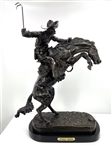 Mini Bronco Buster Bronze by Frederic Remington Rendition 10in H x 9in L x 5in W 8lb (Vault_AS) 