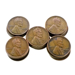 25 1940-1949 Lincoln Wheat Cent Pennies