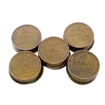 25 1940-1949 Lincoln Wheat Cent Pennies