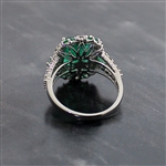 18KT White Gold 4.60g, 3.11CT Emerald and 55 0.95CT Diamond Ring (FC_01)