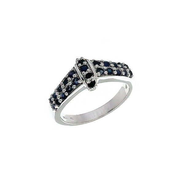 Sapphire Sterling Silver Size 7 Ring 
