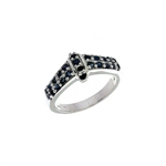 Sapphire Sterling Silver Size 7 Ring 