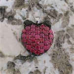 Ruby Sterling Silver Pendant 