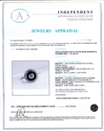 0.65ct Diamond and 1.11ctw Blue Sapphire Platinum Ring (0.99ctw Diamonds) (Vault_RR03) 