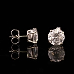 5.27ctw F to G COLOR I1 CLARITY Diamond 14K White Gold Stud Earrings (Vault_R64) 