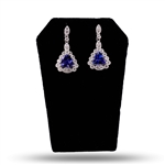 4.94ctw Tanzanite and 2.06ctw Diamond Platinum Dangle Earrings (Vault_R64) 