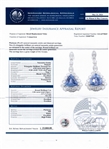 4.94ctw Tanzanite and 2.06ctw Diamond Platinum Dangle Earrings (Vault_R64) 