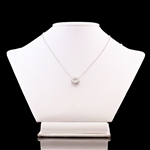 2.01ct J COLOR I1 CLARITY CENTER Diamond 18K White Gold Pendant (2.49ctw Diamonds) (Vault_R64) 