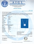 2.01ct J COLOR I1 CLARITY CENTER Diamond 18K White Gold Pendant (2.49ctw Diamonds) (Vault_R64) 