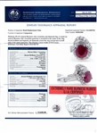 3.29ct BURMESE Ruby and 1.36ctw Diamond Platinum Ring (GIA CERTIFIED) (Vault_R64) 