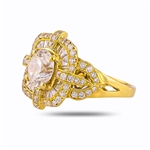 2.60ct G COLOR I1 CLARITY CENTER Diamond 18K Yellow Gold Ring (2.60ctw Diamonds) (Vault_R64) 