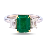 2.24ct Emerald and 0.80ctw Diamond 14K White and Yellow Gold Ring (Vault_R64) 