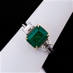 2.24ct Emerald and 0.80ctw Diamond 14K White and Yellow Gold Ring (Vault_R64) 